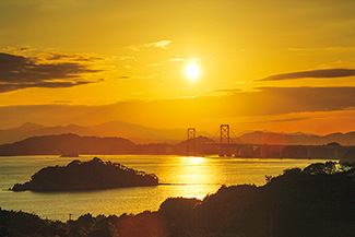 南淡路シーサイドキャンプ場 夕陽