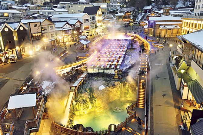 湯畑キャンドル「夢の灯り」