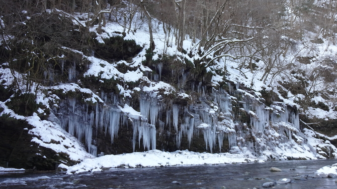 三十槌の氷柱