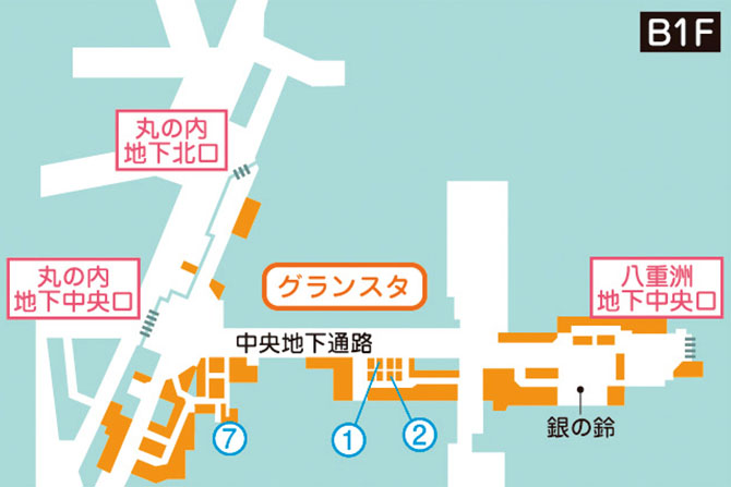 東京駅構内MAPB1F