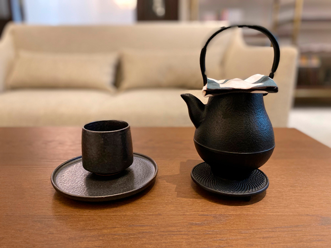 レトロモダンな博物館内のカフェ