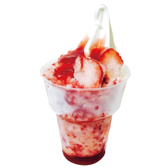 冷凍いちごのかき氷