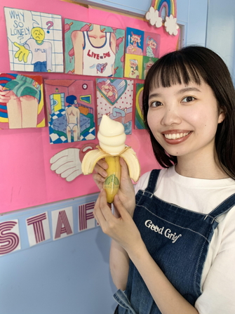 竹下通りに「バナナソフトクリーム」が登場！圧倒的ビジュアルの