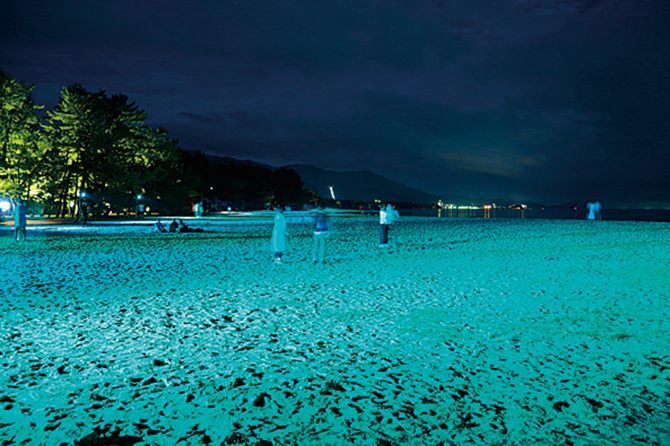 天橋立砂浜ライトアップ