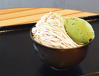 「茶の都ミュージアム」の抹茶氷モンブラン