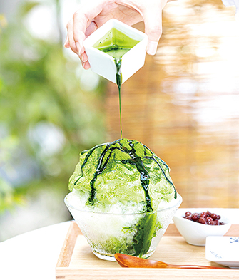 「長峰製茶 花カフェ」のふわとろかき氷