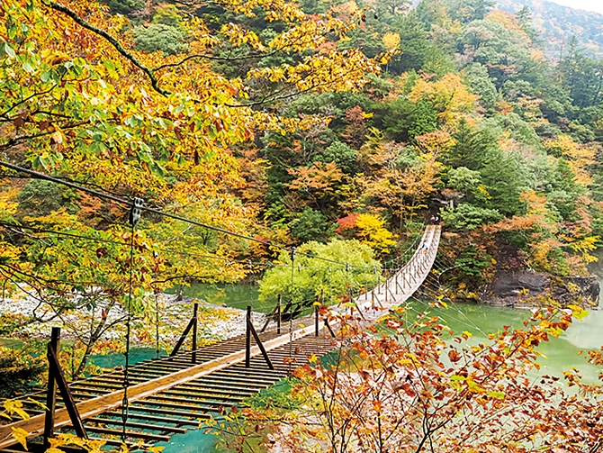 寸又峡「夢のつり橋」