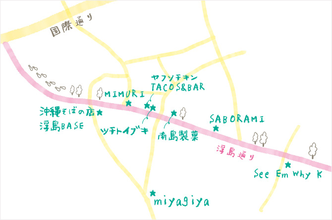 浮島通りマップ