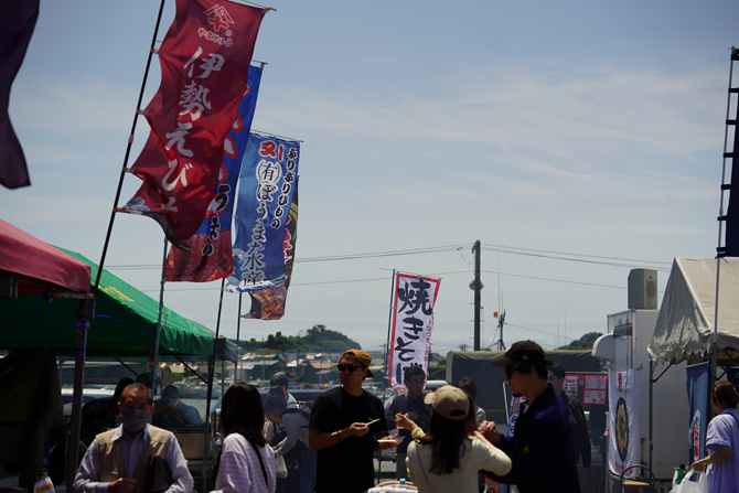 大原漁港 港の朝市