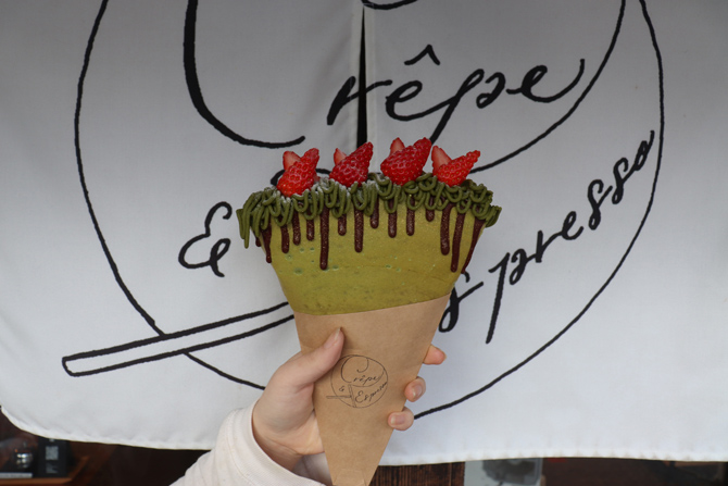 クレープとエスプレッソと嵐山