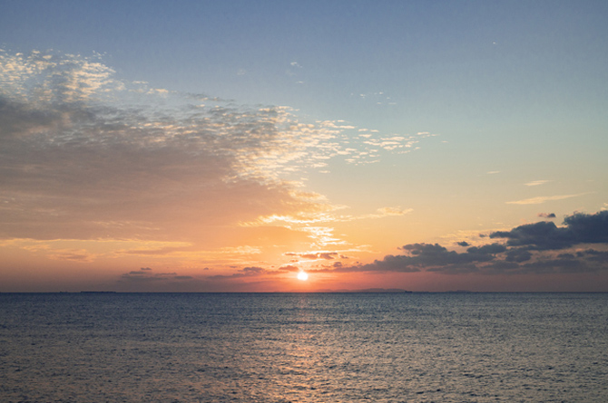 夕日