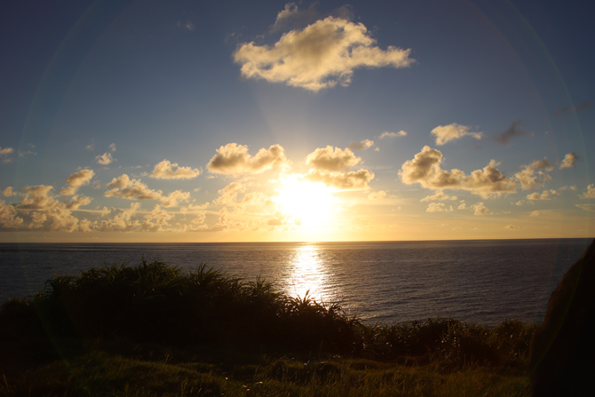 日本で一番最後に沈む夕日